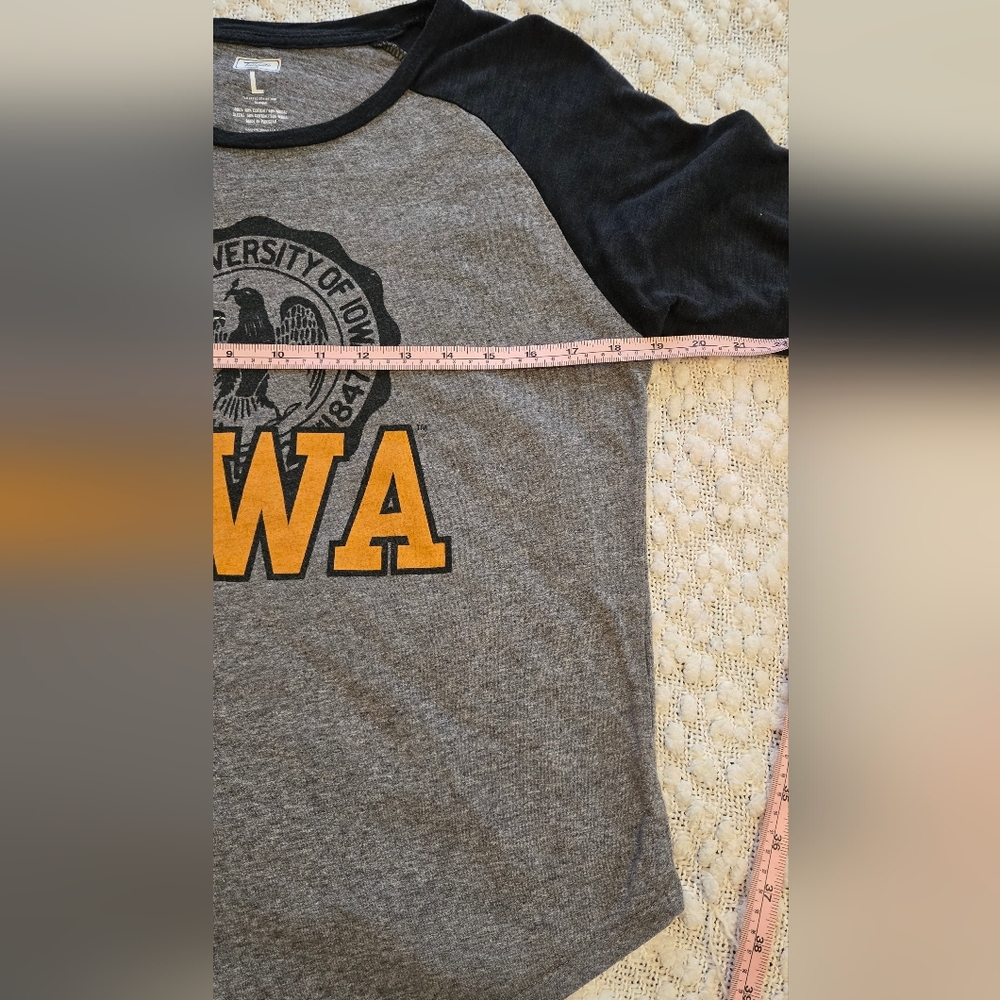 Iowa Raglan Baseball Tailgate Unisex Large - Picture 2 of 5